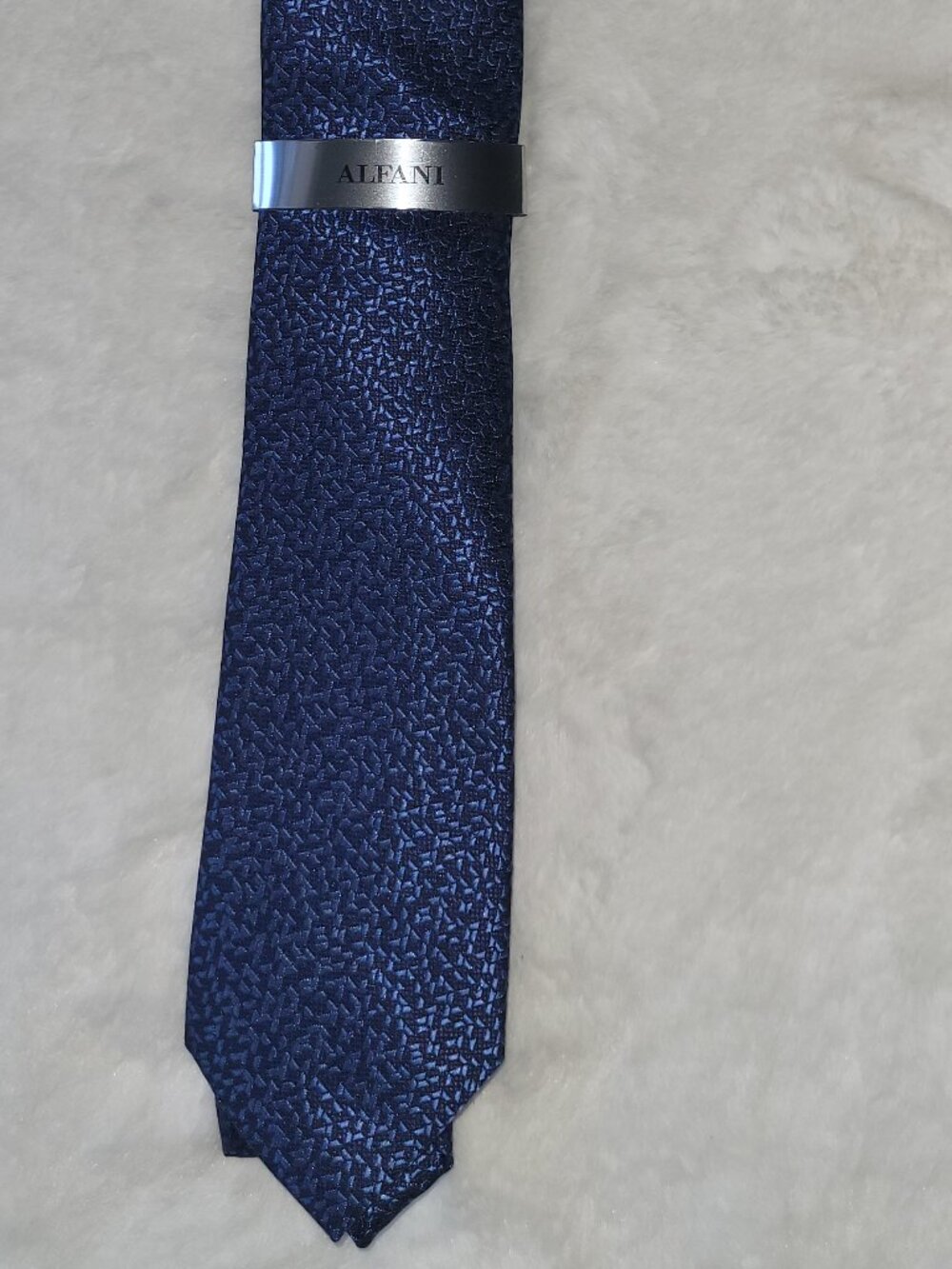 Alfani Mens Allendale Dot-Print Tie Navy OS